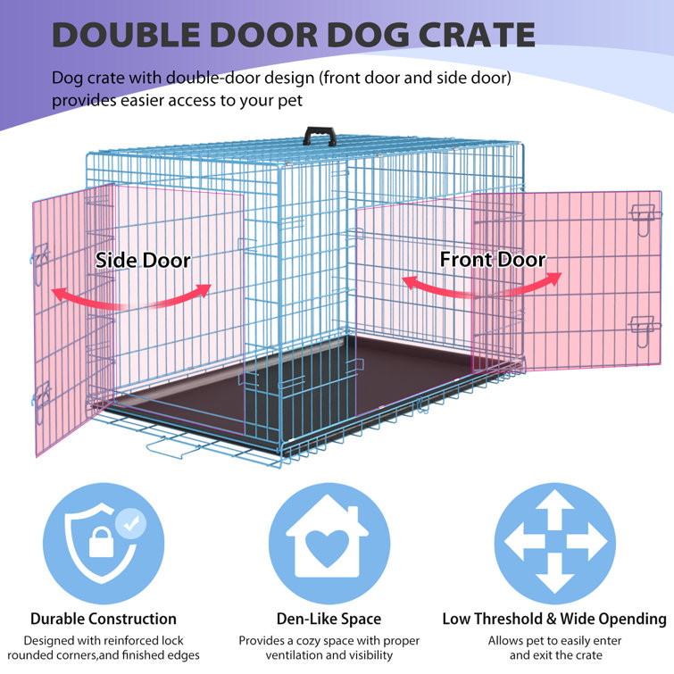 Tucker Murphy Pet Bestpet 30 Inch Dog Crates For Large Dogs